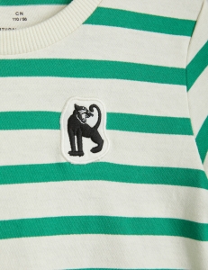 Preview: MINI RODINI T-Shirt Panther Patch - green